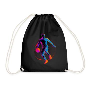 90er Basketball Liebhaber - Turnbeutel - Schwarz - Vorne