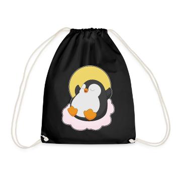 Penguin Clouds - Drawstring Bag - black - Front