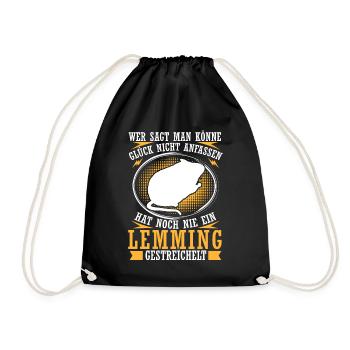 Lemming Petting Vole Lemming - Drawstring Bag - black - Front