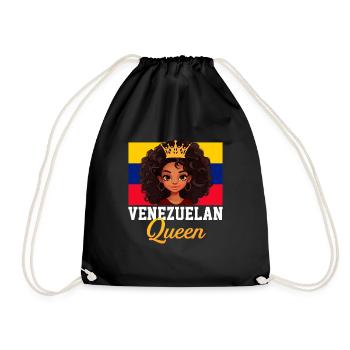 venezuelan Queen, flag venezuela - Turnbeutel - Schwarz - Vorne