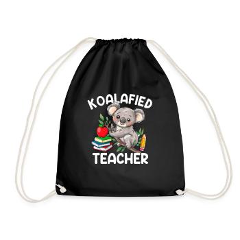 koalafied Teacher, Teacher Koala - Turnbeutel - Schwarz - Vorne