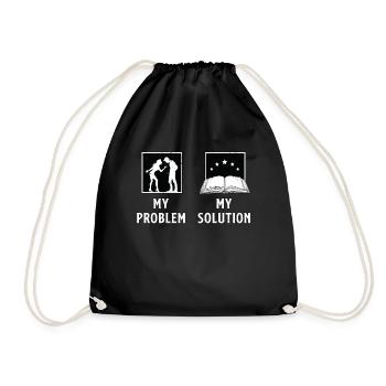 Lecteur Mon problème Ma solution Pictogramme Papa Maman - Sac de sport léger - noir - Devant