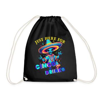 Drôle de fête Fiesta Alien Vacances mexicaines - Sac de sport léger - noir - Devant