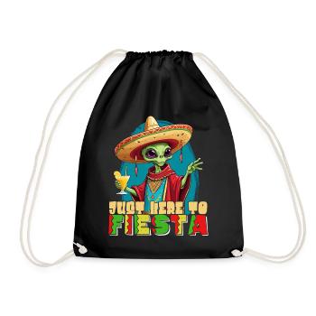 Fête mexicaine de la fête extraterrestre amusante - Sac de sport léger - noir - Devant