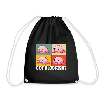 Poisson blob mignon poisson laid - Sac de sport léger - noir - Devant