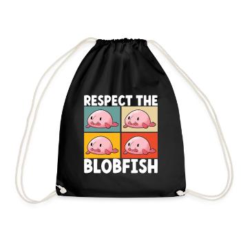 Poisson blob mignon poisson laid - Sac de sport léger - noir - Devant
