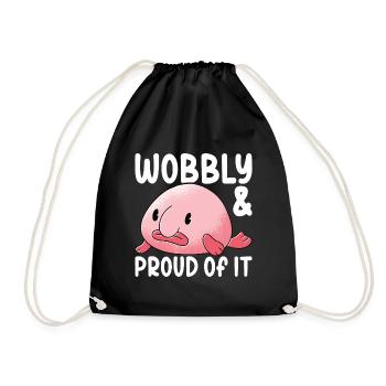 Poisson blob mignon poisson laid - Sac de sport léger - noir - Devant