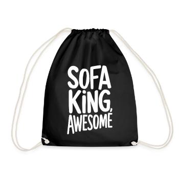 Canapé King Génial Dicton Drôle - Sac de sport léger - noir - Devant