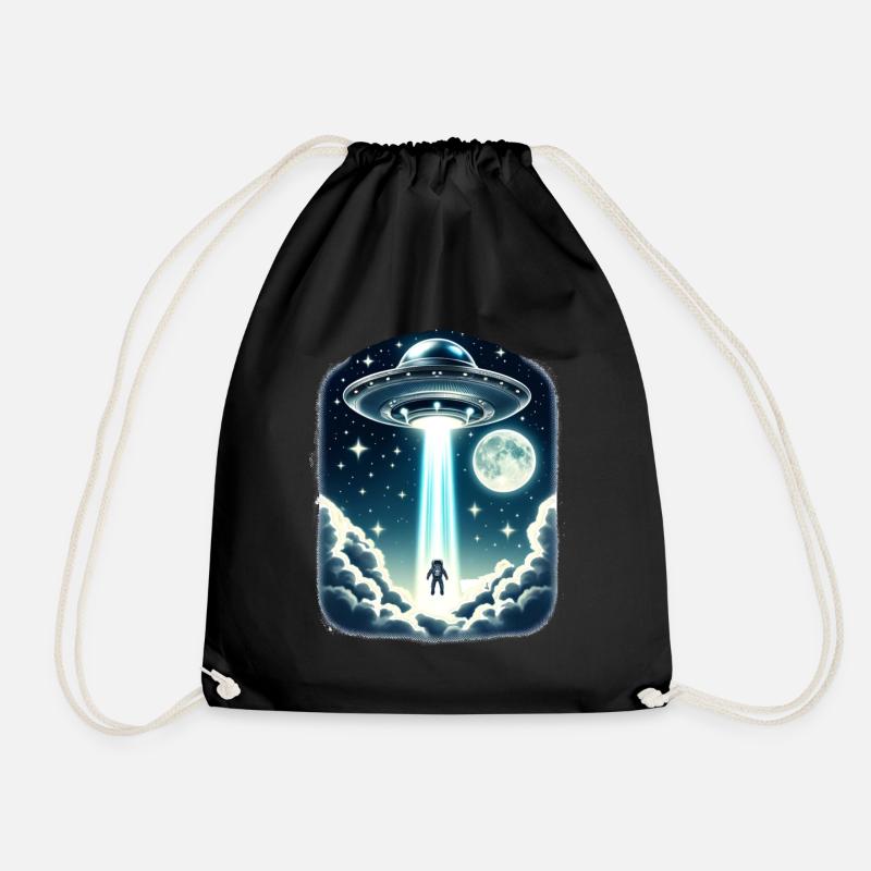 UFO abduction - Drawstring Bag - black