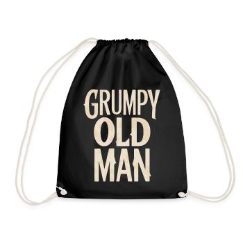 Grumpy Old Man Unverwechselbarer Stil - Turnbeutel - Schwarz - Vorne
