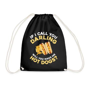 Hot Dog Adulte Si Je T’appelle - Sac de sport léger - noir - Devant