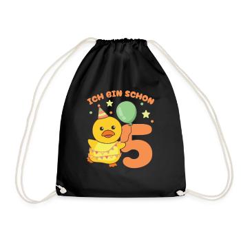 J’ai déjà 5 enfants d’anniversaire de canards - Sac de sport léger - noir - Devant