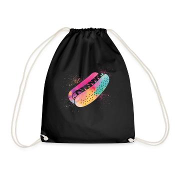Hot-dog Adulte Aquarelle - Sac de sport léger - noir - Devant