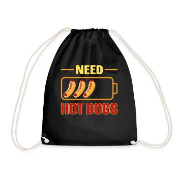 Hot Dog Adult Battery Need Hot - Turnbeutel - Schwarz - Vorne