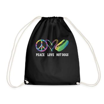Hot Dog Adulte Tie Dye Peace Love - Sac de sport léger - noir - Devant