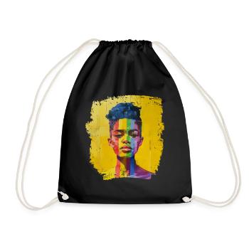 Pride and Strong - LGBTQIA+ - Drawstring Bag - black - Front