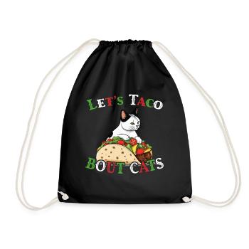 Drôle de chat taco Cinco De Mayo mexicain - Sac de sport léger - noir - Devant