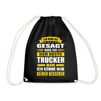 Ich Habe Nie Gesagt Der Beste Trucker - Turnbeutel - Schwarz - Vorne