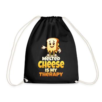 Le fromage fondu est ma thérapie - Sac de sport léger - noir - Devant