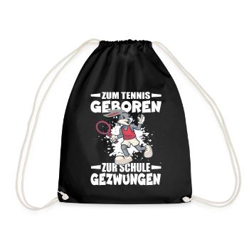 Né pour jouer au tennis, forcé d’aller à l’école - Sac de sport léger - noir - Devant
