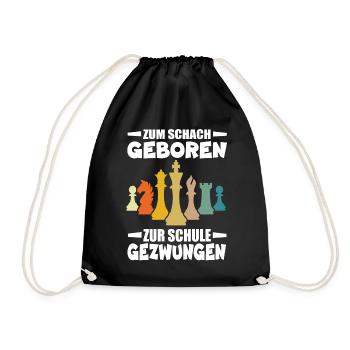 Né aux échecs, forcé d’aller à l’école - Sac de sport léger - noir - Devant