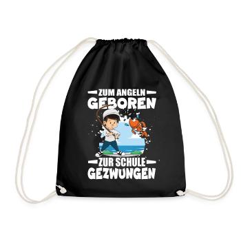 Nés pour pêcher, forcés d’aller à l’école - Sac de sport léger - noir - Devant