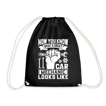 Now you know what a great car mechanic looks like - Turnbeutel - Schwarz - Vorne