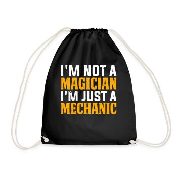 I'm not a magician Im just a mechanic - Car Mechan - Drawstring Bag - black - Front