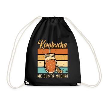 Kombucha Me Gusta Mucha Loves Fermented Drinks - Turnbeutel - Schwarz - Vorne