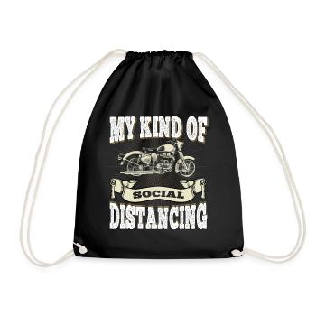 Mon type de distanciation sociale - Moto - Sac de sport léger - noir - Devant