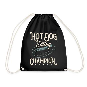 Hot-dog Adulte Manger des hot-dogs - Sac de sport léger - noir - Devant