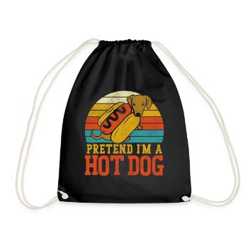 Hot Dog Adulte Faire semblant d’être un Hot - Sac de sport léger - noir - Devant