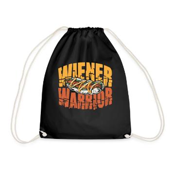 Hot Dog Adult Humor Pun Naughty - Drawstring Bag - black - Front