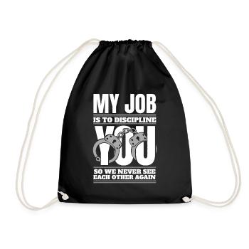 Mon travail consiste à vous discipliner, gardien de prison - Sac de sport léger - noir - Devant