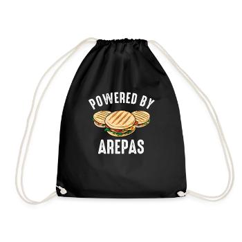 powered by arepas venezuela colombian arepa - Turnbeutel - Schwarz - Vorne