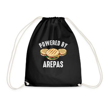 powered by arepas venezuela colombian arepa - Turnbeutel - Schwarz - Vorne