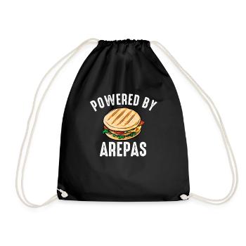 powered by arepas venezuela colombian arepa - Turnbeutel - Schwarz - Vorne