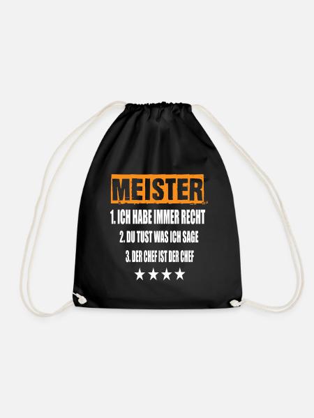 Meister - Turnbeutel - Schwarz