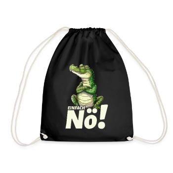Crocodile avec un simple non-dit - Sac de sport léger - noir - Devant