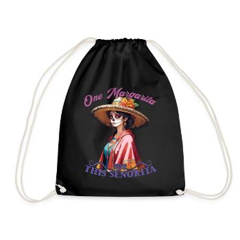 Funny Margarita Design Cinco de Mayo Lover - Drawstring Bag - black - Front