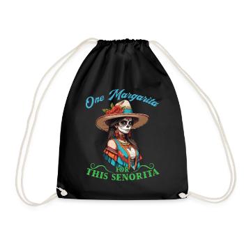 Señorita a besoin du design de Margarita Cinco de Mayo - Sac de sport léger - noir - Devant