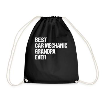 Best Car Mechanic Grandpa Ever - Car Mechanic Gran - Drawstring Bag - black - Front