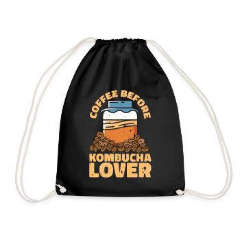Kombucha Lover Coffee Tea Mushroom Coffee Lover - Turnbeutel - Schwarz - Vorne