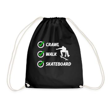 Crawl Walk Skateboard pour un patineur - Sac de sport léger - noir - Devant
