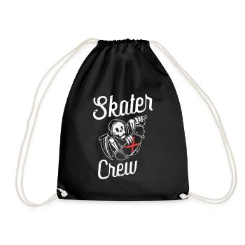 Skater Crew for a Skater - Drawstring Bag - black - Front