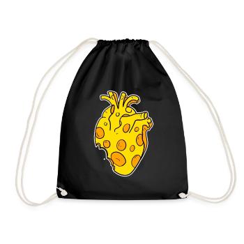 Cœur de fromage - Sac de sport léger - noir - Devant