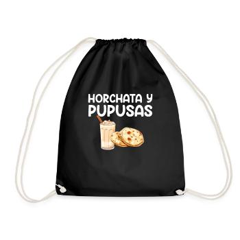 Horchata and pupusas, el salvador salvadorian food - Turnbeutel - Schwarz - Vorne