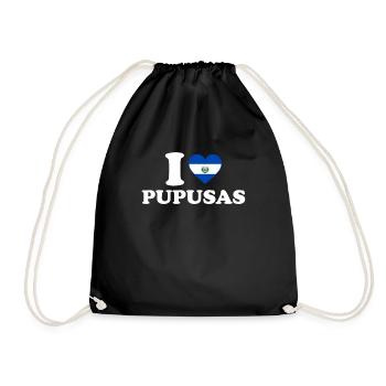 i love pupusas el salvador salvadorian food pupusa - Turnbeutel - Schwarz - Vorne