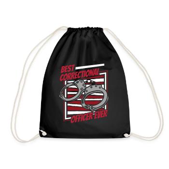 Best Correctional Officer Ever Corrections Officer - Drawstring Bag - black - Front