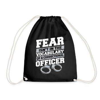 La peur n’est pas dans le vocabulaire de la garde de prison - Sac de sport léger - noir - Devant